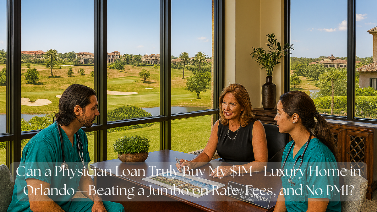 Can a physician loan truly buy my $1M+ luxury home in Orlando—beating a jumbo on rate, fees, and no PMI?