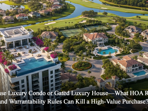 Penthouse Luxury Condo or Gated Luxury House—What HOA Reserves and Warrantability Rules Can Kill a High-Value Purchase