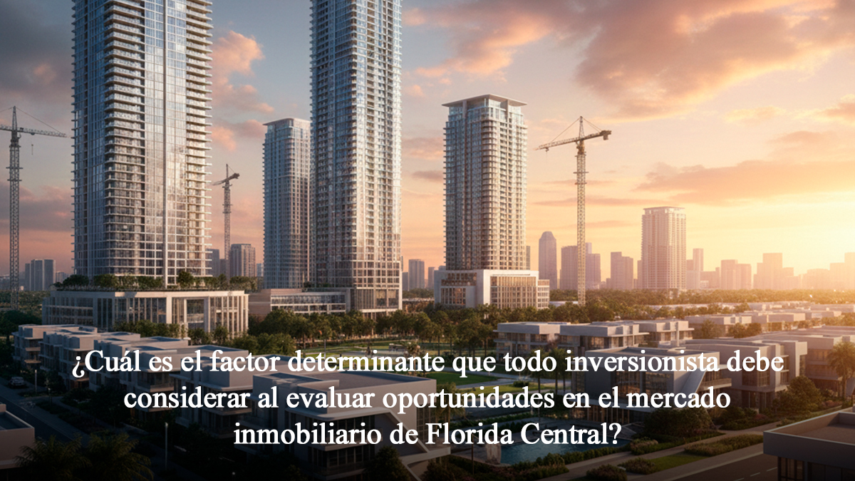 Cuál es el factor determinante que todo inversionista debe considerar al evaluar oportunidades en el mercado inmobiliario de Florida Central