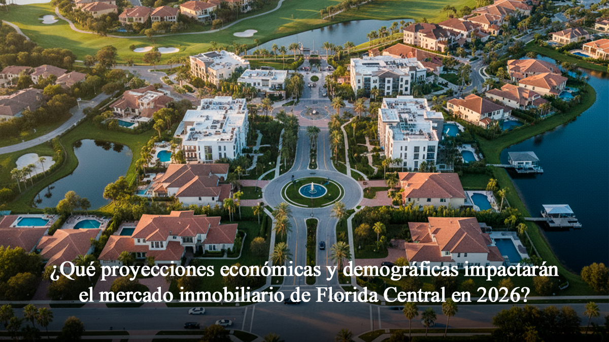 Qué proyecciones económicas y demográficas impactarán el mercado inmobiliario de Florida Central en 2026