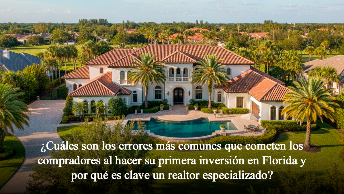 Cuáles son los errores más comunes que cometen los profesionales de altos ingresos al hacer su primera inversión en Florida y por qué es clave un realtor especializado