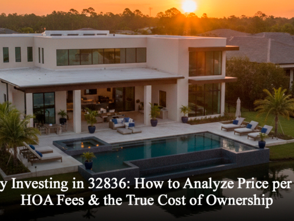 Luxury Investing in 32836: How to Analyze Price per Sq Ft, HOA Fees & the True Cost of Ownership