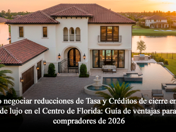 Cómo Negociar Reducciones de Tasa y Créditos de Cierre en Casas de Lujo en el Centro de Florida: Guía de Ventajas para Compradores de 2026