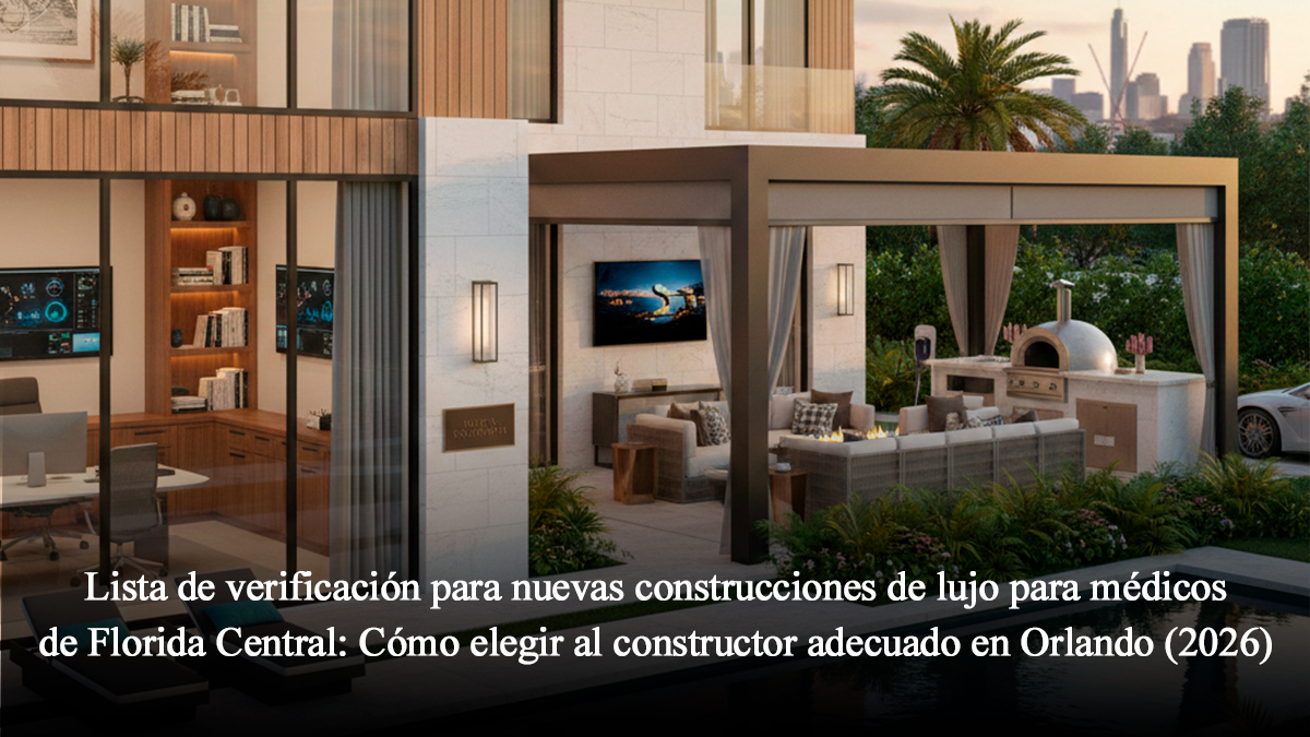 Lista de verificación para nuevas construcciones de lujo para médicos de Florida Central