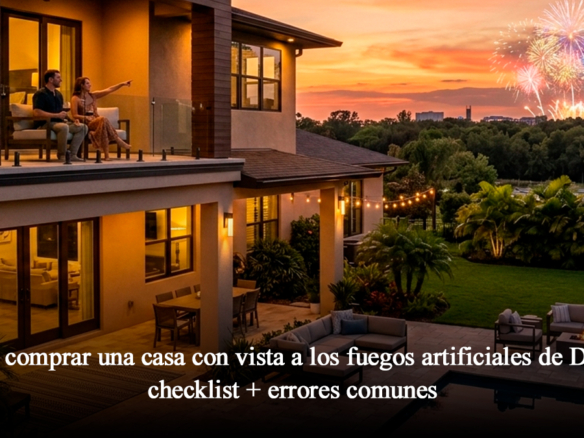 Cómo comprar una casa con vista a los fuegos artificiales de Disney: checklist + errores comunes