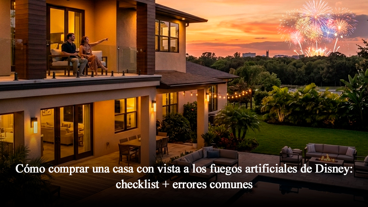 Cómo comprar una casa con vista a los fuegos artificiales de Disney: checklist + errores comunes