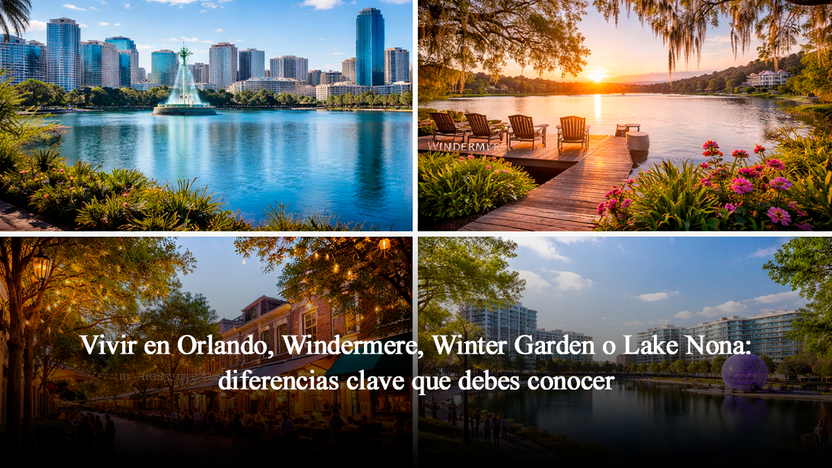 Vivir en Orlando, Windermere, Winter Garden o Lake Nona: diferencias clave que debes conocer
