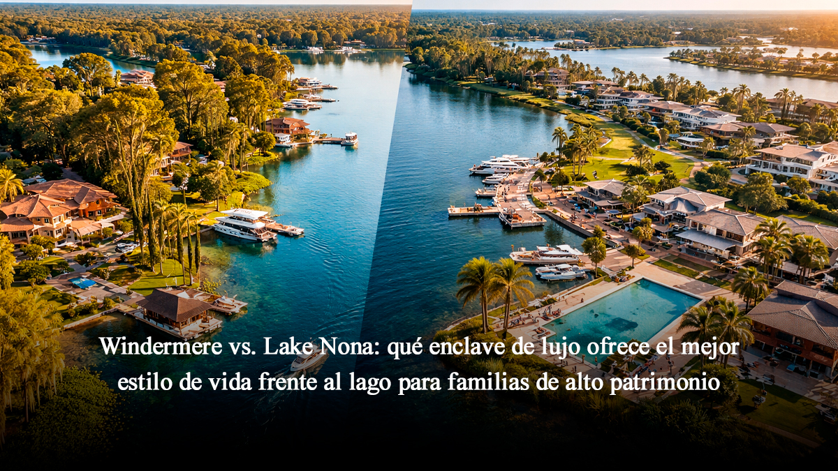 Windermere vs. Lake Nona: mejor estilo de vida frente al lago en Central Florida