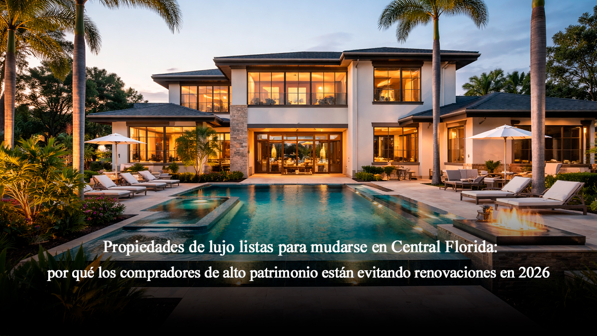Propiedades de lujo listas para mudarse en Central Florida: por qué los compradores premium evitan renovaciones en 2026