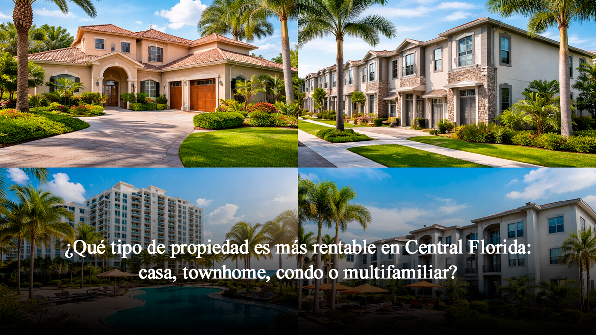 Qué tipo de propiedad es más rentable en Central Florida casa, townhome, condo o multifamiliar
