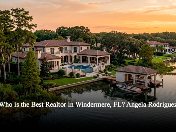 Luxury waterfront estate home in Windermere FL on the Butler Chain of Lakes, representing premium real estate listed by top local Realtors.