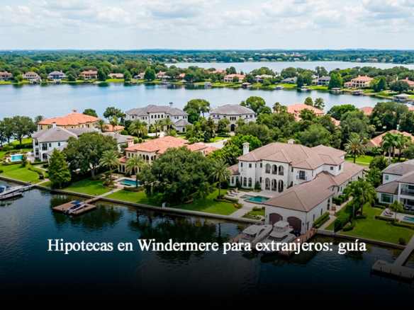 Mansiones de lujo frente al lago en Windermere Florida para inversiones inmobiliarias e hipotecas para extranjeros.