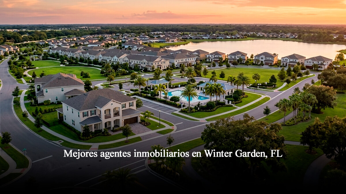 Comunidades residenciales de lujo y casas en venta en Winter Garden FL con vista al lago y vegetacion tropical