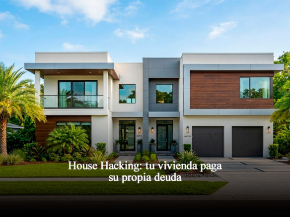 Fotografía arquitectónica de una vivienda multifamiliar moderna estilo dúplex en Florida Central ideal para House Hacking.