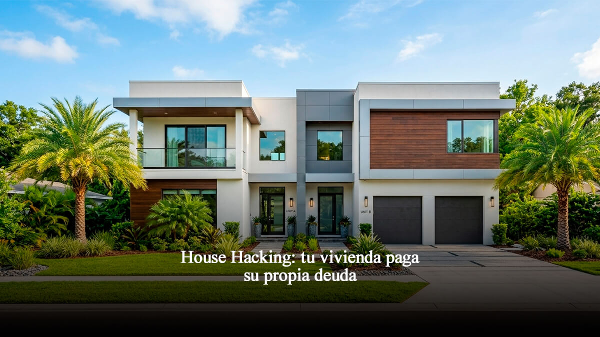 Fotografía arquitectónica de una vivienda multifamiliar moderna estilo dúplex en Florida Central ideal para House Hacking.