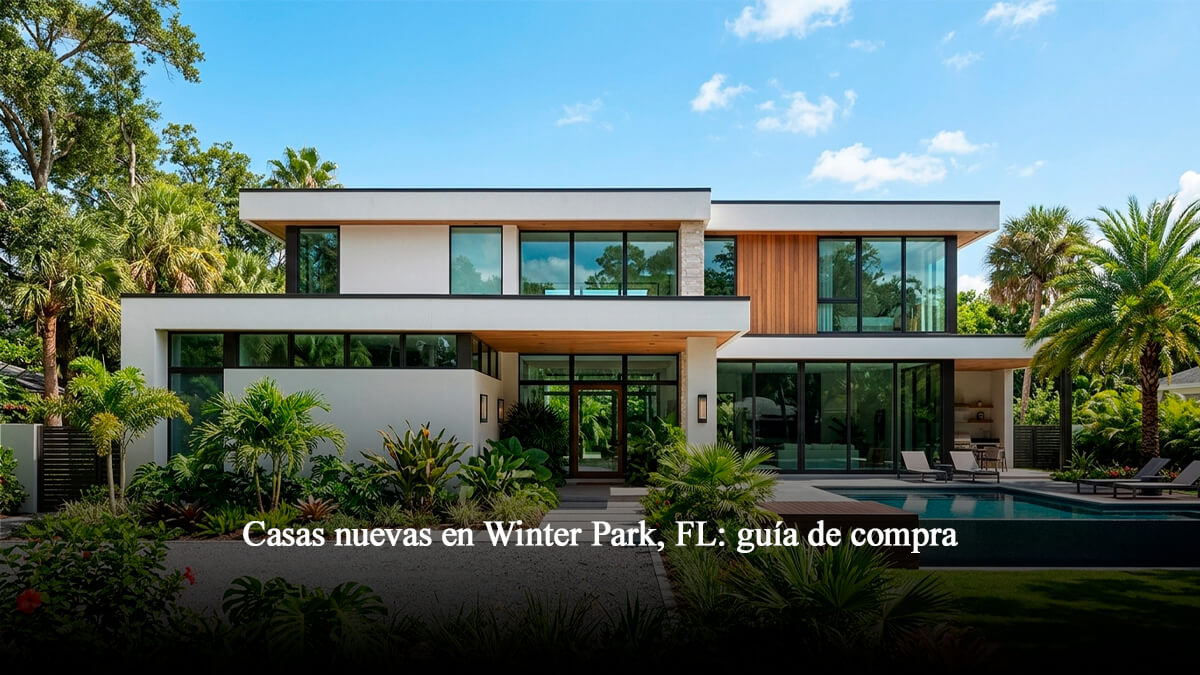 Casa nueva de lujo con diseño moderno, piscina y paisajismo tropical en Winter Park, Florida